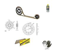 Compatible avec Honda X-ADV (RC95A/RC95B) 750 2017-2020 KIT DE CHAÎNE DE PIGNON DE PIGNON pour Moto DE Transmission DID 525VX3 LUN 118 Liens,PIGNON en Acier P520-Z38,PIGNON P520-Z17