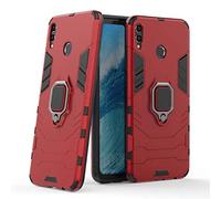 Compatible avec Honor 8X Max, Huawei Ymax Coque, Anneau de Support Téléphone Voiture Magnétique Bague 360 Étui de Protection pour Huawei Y Max, Honor 8X Max (Rouge)