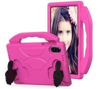Compatible avec Honor Pad X9A 11,5" 2025 - Coque de protection légère en EVA résistante aux chocs et aux chocs avec poignée et support - Rose rouge