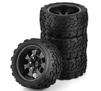 Compatible avec HPI pour HSP pour Tamiya pour Kyosho 4 Pièces Moyeu De Roue 12mm Pneus Hot Wheels pour Voiture Rc 1/10 pour Monster Truck Hors Route Roue Voiture RC(Color1)
