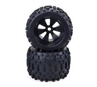 Compatible avec HPI pour Redcat pour Rovan pour Savage 2 Pièces Pneus De Roue RC 170MM Roues RC Pneu 17mm Moyeu Hexagonal pour Voiture 1/8 RC Tout-Terrain Roue Voiture RC(ColorC)