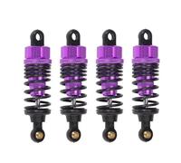 Compatible avec HSP 102004 122004 02002 02175 1/10 Voiture De Dérive sur Route 94123 94122 Pièces 2 Pièces 4 Pièces Amortisseur en Métal 68mm détachées RC(Purple,4pcs)
