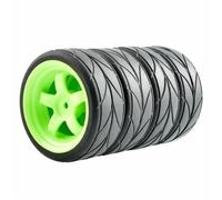 Compatible avec HSP pour HPI 6030-6081 1:10 Voiture sur Route pour La Course 4 Pièces Pneus en Caoutchouc RC Roues en Plastique Pièces De Rechange Accessoires RC Voiture Pneus