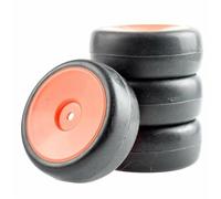 Compatible avec HSP pour HPI 9071-6018 1/10 1:10 Voiture De Tourisme RC Slick pour Pneus De Course Et Ensembles Roues Pneus De Roue Pneu De Voiture RC Pneu De Voiture RC Voiture RC Pneus Jante(Red)