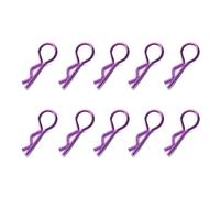 Compatible avec HSP pour Redcat pour HPI pour Himoto YY01 1/10 1/12 RC Car Spare Part 10pcs pour Coque De Carrosserie en Acier Universelle R Clips Pin Accessoires Jouets RC(Purple)