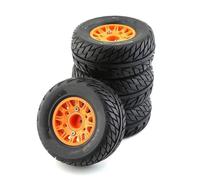 Compatible avec HSP pour Sonic 94102 GT LC pour Racing PTG-2 pour Tamiya 1/8 1/10 Échelle RC sur Voiture De Route RC pour Modèle De Voiture Pneus Et Roues en Caoutchouc Roue Voiture RC(Orange,B)