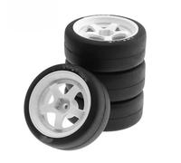 Compatible avec HSP pour Tamiya pour XV01 pour XV02 pour TT02 pour PTG-2 1/10 RC Pièces De Voiture Accessoires 4 Pièces 67mm Pneu en Caoutchouc Roue Pneu Roue Voiture RC(Smooth Tires)