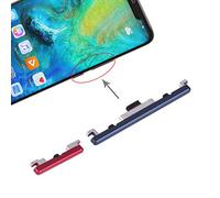 Compatible avec Huawei Mate 20 Pro/LYA-L09 LYA-L0C LYA-L29 Kit de boutons externes latéraux Bouton d'allumage Power ON OFF + Bouton de contrôle du volume latéral (Bleu)