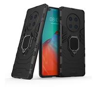 Compatible avec Huawei Mate 40 Pro Coque, Anneau de Support Téléphone Voiture Magnétique Bague 360 Étui de Protection (Noir)