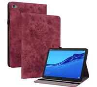 Compatible avec Huawei MediaPad M5 lite Étui de tablette intelligente multifonctionnelle en cuir mortel avec support et emplacement pour carte-Rouge Rouge G