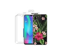 Compatible avec Huawei P Smart 2019 -Pack 2 en 1 - Coque gel Solide fantaisie + 2 Films Protection écran Verre trempé résistant ( Exotique )