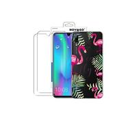 Compatible avec Huawei P Smart 2019 - Pack 2 en 1 - Coque gel Solide fantaisie + 2 Films Protection écran Verre trempé résistant ( Flamant rose )
