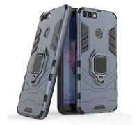 Compatible avec Huawei P Smart Coque, Anneau de Support Téléphone Voiture Magnétique Bague 360 Étui de Protection pour Huawei P Smart, Enjoy 7S (Bleu Marine)