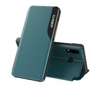 Compatible avec Huawei P20 Lite Case Flip Leather Cover Clear View, avec béquille for téléphone, étui de Protection Intelligent avec fenêtre Rigide et Antichoc for étui P20 Lite Clear View(Cyan)