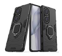 Compatible avec Huawei P50 Pro Coque, Anneau de Support Téléphone Voiture Magnétique Bague 360 Étui de Protection (Noir)