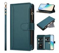 Compatible avec Huawei Pura 70 Pro 5G,Compatible avec Huawei Pura 70 Pro Plus 5G Portefeuille à Fermeture éclair en Cuir PU avec Rabat et Support magnétique Green