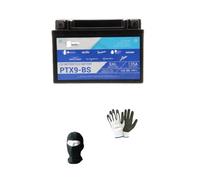 Compatible avec Husqvarna Svartpilen 125 2021 A 2024 Batterie PTX12-BS (ENTIÈREMENT SCELLÉE YUASA YTX9-BS) 12V/8A pour Moto Scooter PRÊT À l'emploi DIY 150X87X105 MM