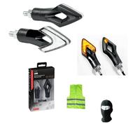 Compatible avec HYOSUNG COMET GT 125 Flèches à LED pour moto, indicateurs de direction homologués flèche 12 V lentille blanche lumière orange 1 paire = 2 pièces 75 x 27 cm