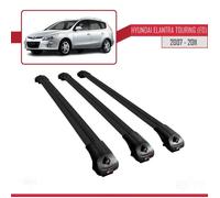 Compatible Avec Hyundai Elantra Touring (Fd) 2007-2011 Barres De Toit Ace-1 Railing Porte-Bagages De Voiture 3 Barras Noir