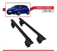 Compatible Avec Hyundai I20 Iii (Bc3) 2020-2026 Ace-4 Barres De Toit Railing Porte-Bagages De Voiture Noir Aluminium 2 Barres