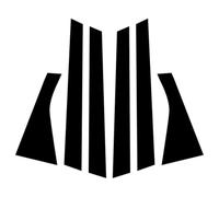 Compatible Avec Hyundai Pour Equus 2011-2016 6 Pièces Voiture Fenêtre Porte BC Colonne Pilier Poteaux Couverture Garniture Brillant Noir Décoration Autocollants Garniture Montant B Vitre