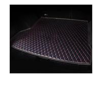 Compatible avec Hyundai pour Santa Fe 5 Places 2013 2014 2015 2016 2017 2018 Tapis de Coffre Décoration intérieure personnalisée Cuir Tapis Coffre Voiture(Noir Rouge)