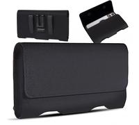 Compatible avec I T l phone 16 Pro Max 16 Plus Holster Becplt Nylon Holster Pouch Belt Clip Clip and Loops Holder Cover for 15 Pro Max Black