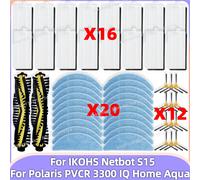 Compatible avec IKOHS Netbot S15 / Polaris PVCR 3300 IQ Home Aqua Brosse Filtre Chiffon Accessoires ENSEMBLE 1