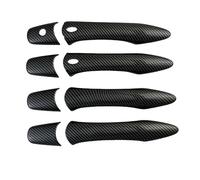 Compatible Avec Infiniti Pour EX35 EX37 FX35 FX37 FX50 2008 - 2013 ABS Noir Carbone Accessoire De Voiture Poignée De Porte Couverture Garniture Style Pâte Couvre poignée de voiture(Carbon Fiber,Two ho