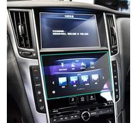 Compatible Avec Infiniti Pour Q50 Q60 2PCS Navigation GPS De Voiture Pour Écran Haut Et Bas Film De Protection En Verre Trempé Résistant Aux Rayures voiture Protection Écran