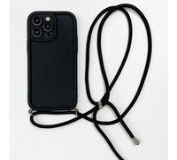 Compatible avec iPhone 17, 16, 15, 14, 13, 12, 11 Pro Max/////HONOR, 1 pièce avec sangle d'épaule réglable, corde de jute, trous de précision, anti-chute, étui de téléphone à texture de grès IPhone X/