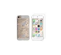 NOVAGO Compatible avec iPod Touch 7, Touch 6,Touch 5 Coque Gel imprimée Solide résistante +1 Verre en Verre trempé Transparent résistant (Oiseau Bleu)