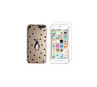 NOVAGO Compatible avec iPod Touch 7, Touch 6, Touch 5 Coque Gel Imprimée Solide Résistante +1 Verre en Verre Trempé Transparent Résistant (Pinguoin)