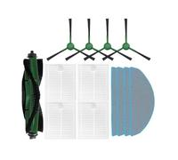 Compatible avec IRobot Roomba Combo Essential Roomba Vac Essential Cleaner Robot Aspirateur Brosse latérale principale Filtre HEPA Accessoires de serpillère (lot de 4)