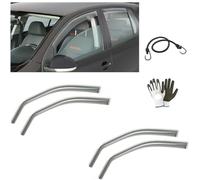 Compatible avec Isuzu D-Max Crew Cab N60 4P 20 in Poi 17.066 Farad KIT DEFLECTEUR DE Vent Avant + Arriere Pluie ET ??Vent pour VITRE Glace DEFLETEURS DE Voiture Jeu DE 4 Pieces