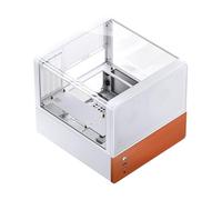 Compatible avec Jonsbo - V12 boîtier PC en Verre hyperbolique, Support MATX/ITX, Mini châssis Transparent côté Vue mer, Ventilateur de Refroidissement 12cm(V12 White)