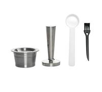 Compatible Avec K-fee, Compatible Avec Starbucks Verismo, Compatible Avec Les Capsules Expresso ALDI, Capsules De Café Rechargeables En Acier Inoxydable Réutilisables(1PCS Pod and 1PCS Tamper)