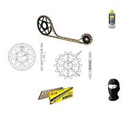 Compatible avec Kawasaki Ninja ABS 650 2017-2020 KIT DE Transmission pour CHAÎNE DE Moto DID 520VX3 LUN 114 Liens, PIGNON en Acier P520-Z46, PIGNON P520-Z15 SPÉCIFIQUE