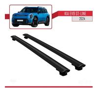 Compatible Avec Kia Ev9 Gt-Line 2024-2026 Basic Model Barres De Toit Railing Porte-Bagages De Voiture Noir Aluminium 2 Barres