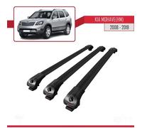 Compatible Avec Kia Mohave (Hm) 2008-2019 Barres De Toit Ace-1 Railing Porte-Bagages De Voiture 3 Barras Noir
