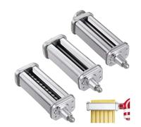 Compatible avec KitchenAid Mixers Accessoire à pâtes 3-en-1 for pâtes maison, rouleau à pâte & coupe-spaghetti et fettuccine, facile à utiliser(KA accessories 3pcs)