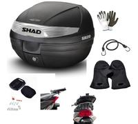 Compatible avec Kymco Agility 125 R16 + coffre SHAD SH29 valise de 29 litres 30 x 40 x 38 cm coffre pour 1 casque intégral+fermeture lock system+plaque porte-bagages+kit de montage