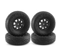 Compatible avec Kyosho pour Mini-z RC Voiture sur Chenilles, Accessoires De Mise À Niveau, 4 Pièces 4x4 en Plastique + Pneu en Caoutchouc, Roue Noire Roue Voiture RC