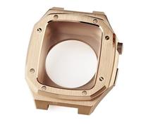 Compatible avec la bande 44/45 mm série 4/5/6 / SE avec sangle de boîtier, bandes iwatch en acier inoxydable avec couvercle de protection