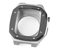Compatible avec la bande 44/45 mm série 4/5/6 / SE avec sangle de boîtier, bandes iwatch en acier inoxydable avec couvercle de protection