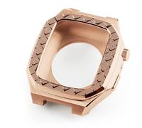 Compatible avec la bande 44/45 mm série 4/5/6 / SE avec sangle de boîtier, bandes iwatch en acier inoxydable avec couvercle de protection