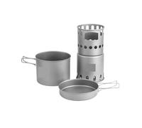 Compatible avec la batterie de cuisine et la cuisinière TOAKS Titanium, marmite de 1300 ml avec poêle à bois ultraléger for le camping et la randonnée
