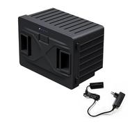 Compatible avec la batterie de réfrigérateur de voiture Alpicool, avec batterie au lithium plug and play intégrée 15600mAh, banque d'alimentation portable extérieure, avec chargeur(Black-EU-plug)