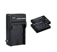Compatible avec la Batterie et Le Chargeur Secteur Panasonic CGA-S004 S004E for Les appareils Photo DMC-FX2, DMC-FX7, DMC-FX2GN, DMC-FX7S et DMC-FX7W.(2 Battery 1 Charger)