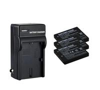 Compatible avec la Batterie et Le Chargeur Secteur Panasonic CGA-S004 S004E for Les appareils Photo DMC-FX2, DMC-FX7, DMC-FX2GN, DMC-FX7S et DMC-FX7W.(3 Battery 1 Charger)